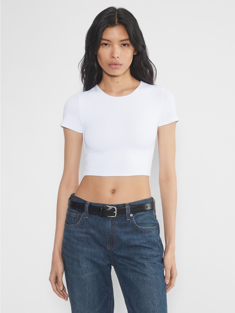 Aritzia Original Contour Crew Cropped T-shirt in Bright White